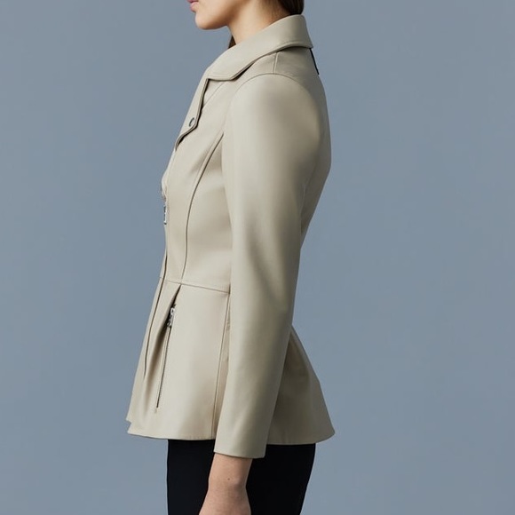 Mackage DAY Beige XS - Brand New Ladies Leather Jacket NWT - Picture 3 of 8